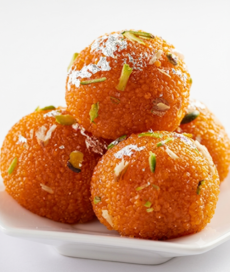 Premium Motichoor Laddu – Soft, Rich & Traditional Indian Sweet