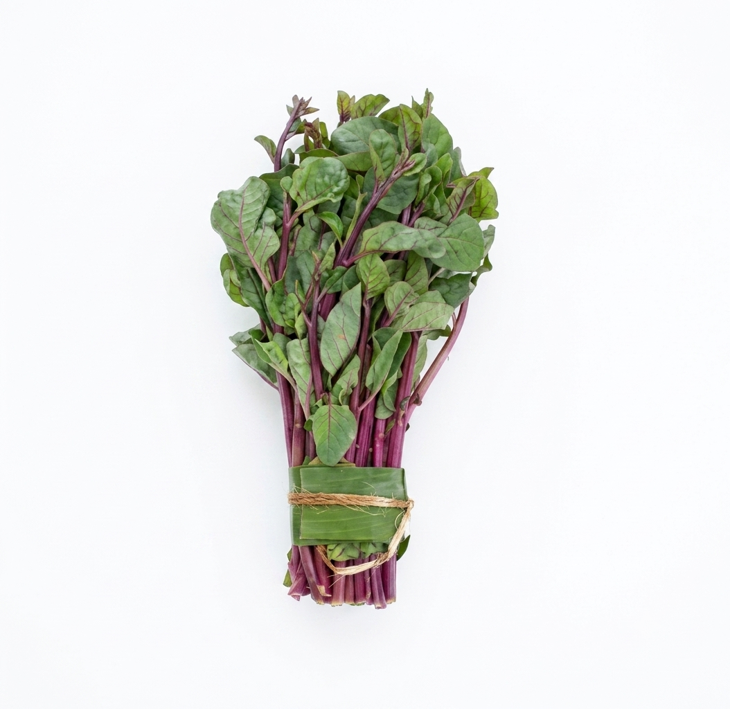 Fresh Lal Pui Saag – Farm Fresh Red Malabar Spinach