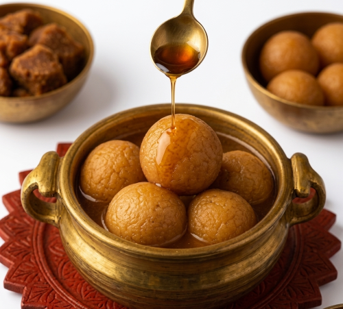 Authentic Nolen Gurer Rosogolla – Soft Bengali Sweet with Date Palm Jaggery