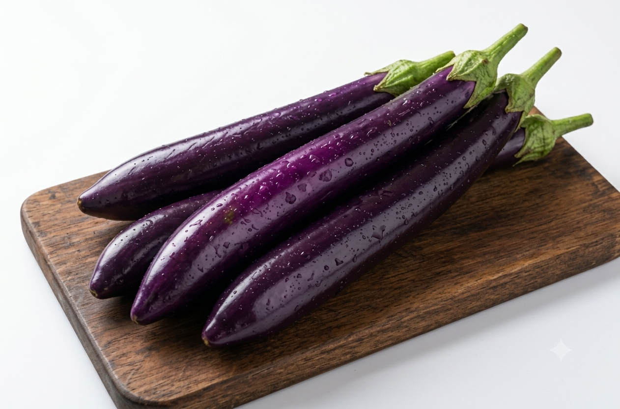 Fresh Slim Brinjal – Tender, Smooth & Perfect for Everyday Indian Cooking