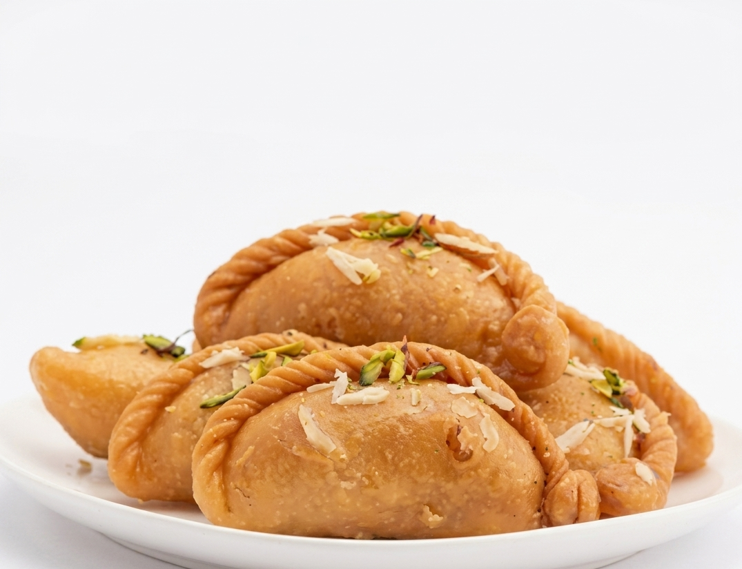 Traditional Gujiya – Crispy Pastry Filled with Khoya & Dry Fruits